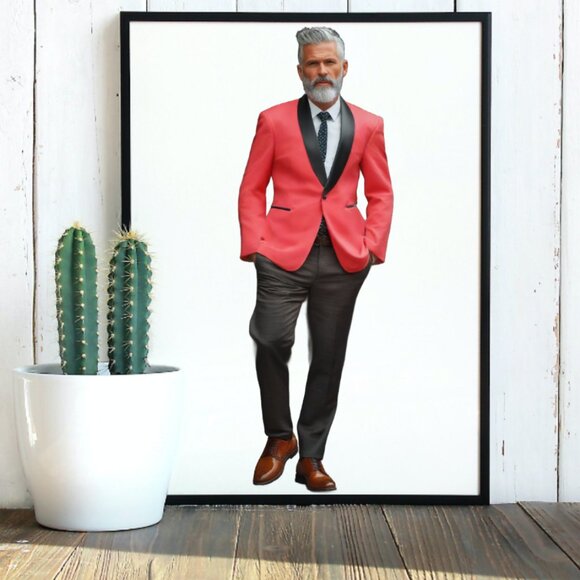 Cardi Super 150 Luxury Blend Bradford Red Tuxedo Jacket, Size 42 (R) (NWT) - Picture 3 of 11